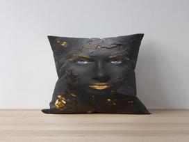 Dekoratyvinės pagalvėlės užvalkalas Mioli Decor 1091, juoda sp., 43 cm x 43 cm
