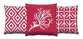 Dekoratyvinė pagalvėlė Mioli Decor Set, balta sp./raudona sp., 43 cm x 43 cm, 3 vnt.