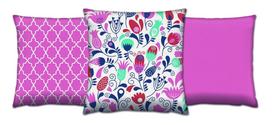 Dekoratyvinė pagalvėlė Mioli Decor Set, rožinė sp./violetinė sp./įvairių spalvų, 43 cm x 43 cm, 3 vnt.