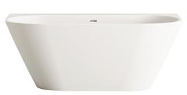 Vonia, laisvai pastatoma Paa Silkstone Deco Wall, 166 cm x 81 cm x 63 cm, ovalas, balta sp.