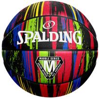 Krepšinio kamuolys Spalding Marble, 7 dydis, mėlyna sp./juoda sp./raudona sp.