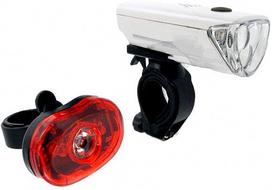 Dviračių žibintas 2K Light Set XC104A/XC305L, plastikas, balta sp./juoda sp./raudona sp., 2 vnt.