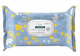 Drėgnos servetėlės kūdikiams Klorane Cleansing Wipes, 70 vnt.