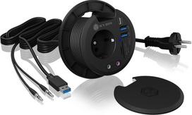 USB šakotuvas ICY Box IB-HUB1430-CR