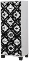 Batų spintelė Kalune Design Filinta Swan, balta sp./juoda sp., 38 cm x 50 cm x 127 cm