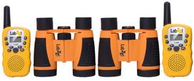 Policininko žaislas, radijo stotelės Levenhuk Walkie Talkie & Binoculars Set 79671, geltona sp./oranžinė sp.