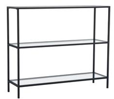 Pastatoma lentyna Kalune Design D100, skaidri sp./juoda sp., 85 cm x 100 cm x 30 cm