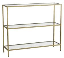 Pastatoma lentyna Kalune Design D101, skaidri sp./aukso sp., 85 cm x 100 cm x 30 cm