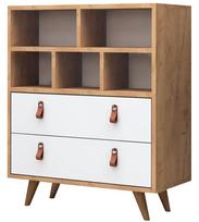 Komoda Kalune Design Beggu 811MDD3423, ąžuolo sp./balta sp., 85.6 cm x 70 cm x 40 cm