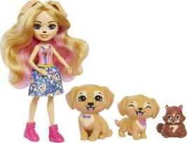 Lėlė Enchantimals Gerika Golden Retriever & Family, 15 cm, įvairių spalvų