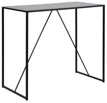 Baro stalas Seaford, juoda sp./pilka sp., 120 cm x 60 cm x 105 cm