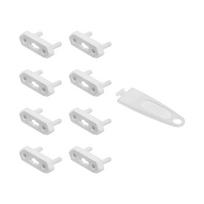 Apsauga elektros lizdui BabyOno Electrical Socket Safety, balta sp., 8 vnt.