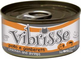 Šlapias kačių maistas Croci Vibrisse Natural Chicken and Shrimps, vištiena/jūros gėrybės, 0.07 kg