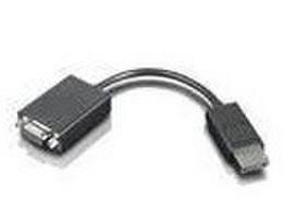 Kabelis Lenovo Video Dongle 03T6553 Displayport, VGA, 0.2 m, juoda sp.
