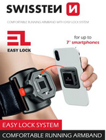 Telefono dėklas ant rankos Swissten Easy Lock Armbannd, juoda sp.