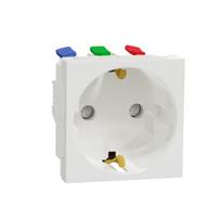 Kištukinis lizdas Schneider Electric NU305718, su įžeminimu, balta sp.