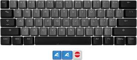 Klaviatūros dangtelis Sharkoon Skiller SAC20 S4 62 pcs, juoda sp./pilka sp.