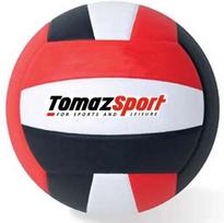 Tinklinio kamuolys Tomaz Sport Black and Red, 5 dydis, balta sp./juoda sp./raudona sp.