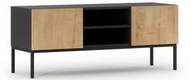 TV staliukas Lanzzi, ruda sp./juoda sp., 40 cm x 120 cm x 50 cm