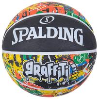 Krepšinio kamuolys Spalding Graffiti 84372Z, 7 dydis, juoda sp./įvairių spalvų
