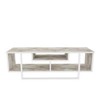 TV staliukas Kalune Design Asal 120, balta sp./ruda sp./smėlio sp., 35.2 cm x 120 cm x 40.2 cm