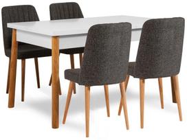Valgomojo komplektas Kalune Design Costa 1053 - 1 AB, balta sp./pušies sp./antracito sp.