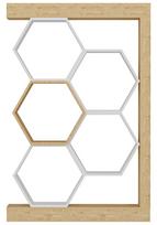 Pastatoma lentyna Kalune Design Artemis 322RTC1116, ąžuolo sp./balta sp., 140 cm x 90 cm x 24.6 cm