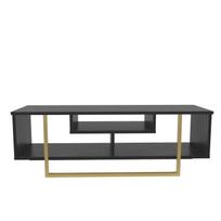 TV staliukas Kalune Design Asal 120, aukso sp./juoda sp., 35.2 cm x 120 cm x 40.2 cm