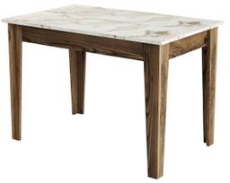 Stalas Kalune Design Kiev 506, balta sp./pilka sp./riešuto sp., 72 cm x 110 cm x 75 cm
