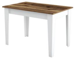 Virtuvinis stalas Kalune Design Kiev 511, balta sp./riešuto sp./tamsiai ruda sp., 72 cm x 110 cm x 75 cm