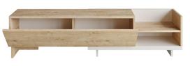 TV staliukas Kalune Design Parion, ąžuolo sp./balta sp., 165 cm x 35 cm x 41 cm