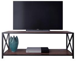 TV staliukas Kalune Design Xena, juoda sp./riešuto sp., 120 cm x 33 cm x 45.7 cm