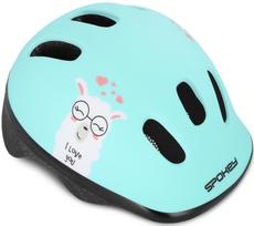 Dviratininkų šalmas vaikams Spokey Fun, balta sp./juoda sp./žydra sp., 48-52 cm