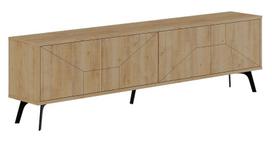 TV staliukas Kalune Design Dune, ąžuolo sp., 180 cm x 29.6 cm x 50 cm