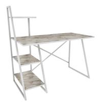Rašomasis stalas su lentyna Kalune Design Admira 322RTC1311, 120 cm x 60 cm, 120 cm, balta sp.