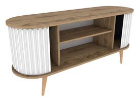 TV staliukas Kalune Design Stor, ąžuolo sp./balta sp., 140 cm x 43 cm x 64 cm
