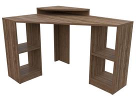 Kampinis rašomasis stalas Kalune Design Floating 322RTC1301, 120 cm x 90 cm, 76.8 cm, riešuto sp.