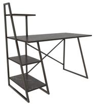 Rašomasis stalas su lentyna Kalune Design Admira 322RTC1309, 120 cm x 60 cm, 120 cm, juoda sp.