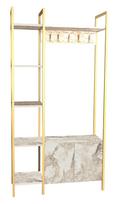 Prieškambario spinta Kalune Design Doga 322RTC1801, aukso sp./šviesiai ruda sp., 35 cm x 90 cm x 175 cm