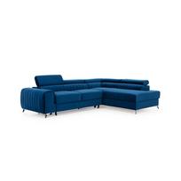 Kampinė sofa Laurence Monolith 77, tamsiai mėlyna sp., dešininė, 205 x 278 cm x 92 cm