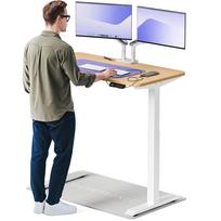 Rašomasis stalas reguliuojamo aukščio Desktronic HomeOne, 120 cm x 60 cm, 72 - 119 cm, ąžuolo sp./balta sp.