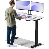 Kompiuterio stalas reguliuojamo aukščio Desktronic HomeOne, 138 cm x 70 cm, 72 - 119 cm, balta sp./juoda sp.