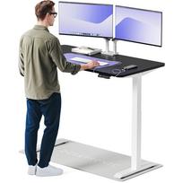 Kompiuterio stalas reguliuojamo aukščio Desktronic HomeOne, 140 cm x 70 cm, 72 - 119 cm, balta sp./juoda sp.