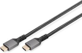Kabelis Digitus HDMI - HDMI 2.1 8K@60Hz DB-330200-030-S HDMI, HDMI, 3 m, juoda sp./pilka sp.
