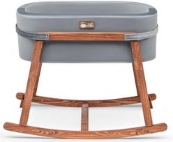 Kūdikių lopšys Kalune Design Hier Cradle 90 x 58 cm, ąžuolo sp./pilka sp.