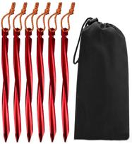 Palapinės kaiščiai Basic Nature Y-STAKE Spiral Tent Pegs, raudona sp., 25 cm, 6 vnt.