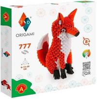 Popierinių figūrų gaminimo rinkinys Alexander 3D Origami Fox, balta sp./juoda sp./oranžinė sp.
