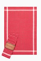 Virtuvinių rankšluosčių rinkinys Foutastic Kareli 192DCH1662, raudona sp., 65 cm x 45 cm, 5 vnt.