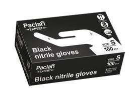 Pirštinės vienkartinės Paclan, juoda sp., S, 100 vnt.