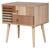 Naktinis staliukas Kalune Design City Colorblock, įvairių spalvų, 61 cm x 60 cm x 40 cm